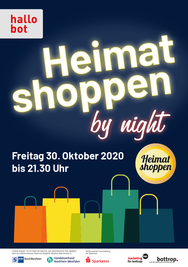 Plakat Heimat Shoppen By Night