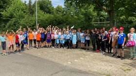 Grundschulkinder aus Bottrop feiern Erfolg in Münster