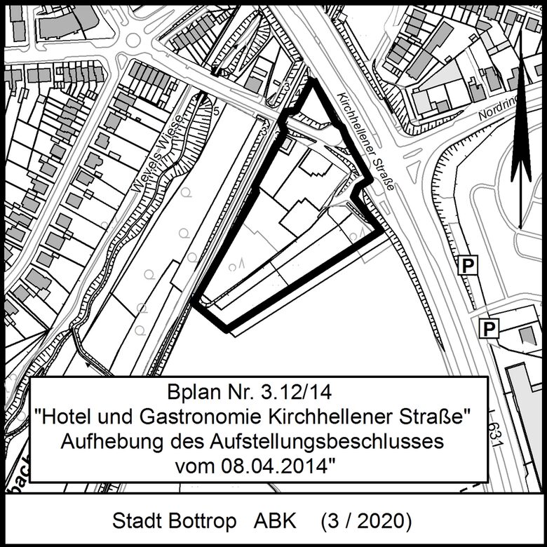 "Hotel u. Gastronomie Kirchhellener Straße" Aufhebung d. Aufstellungsbeschlusses