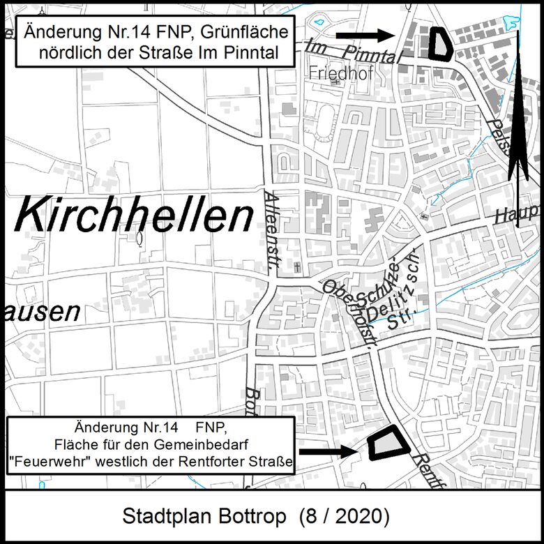 Änderung Nr. 14 FNP, Grünfläche nördlich der Straße im Pinntal