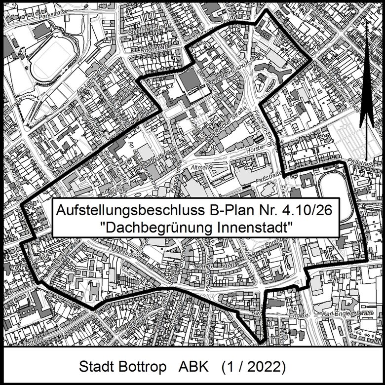 Aufstellungsbeschluss B-Plan Nr. 4.10/26 "Dachbegrünung Innenstadt"