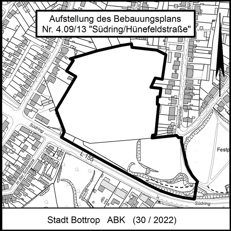 Aufstellung des Bebauungsplans Nr. 4.09/13 "Südring/Hünefeldstraße"