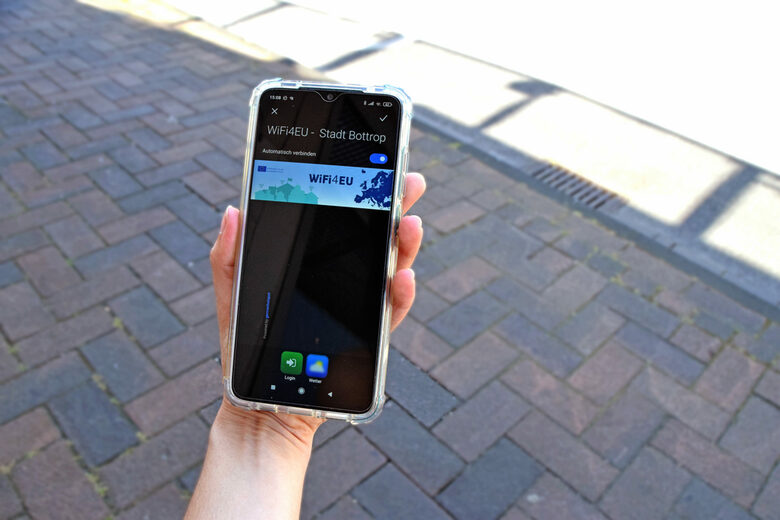 WiFi4EU Startbildschirm auf einem Smartphone
