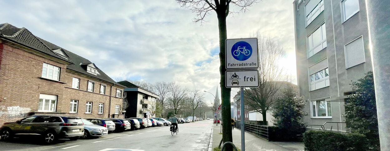 Foto einer Fahrradstraße
