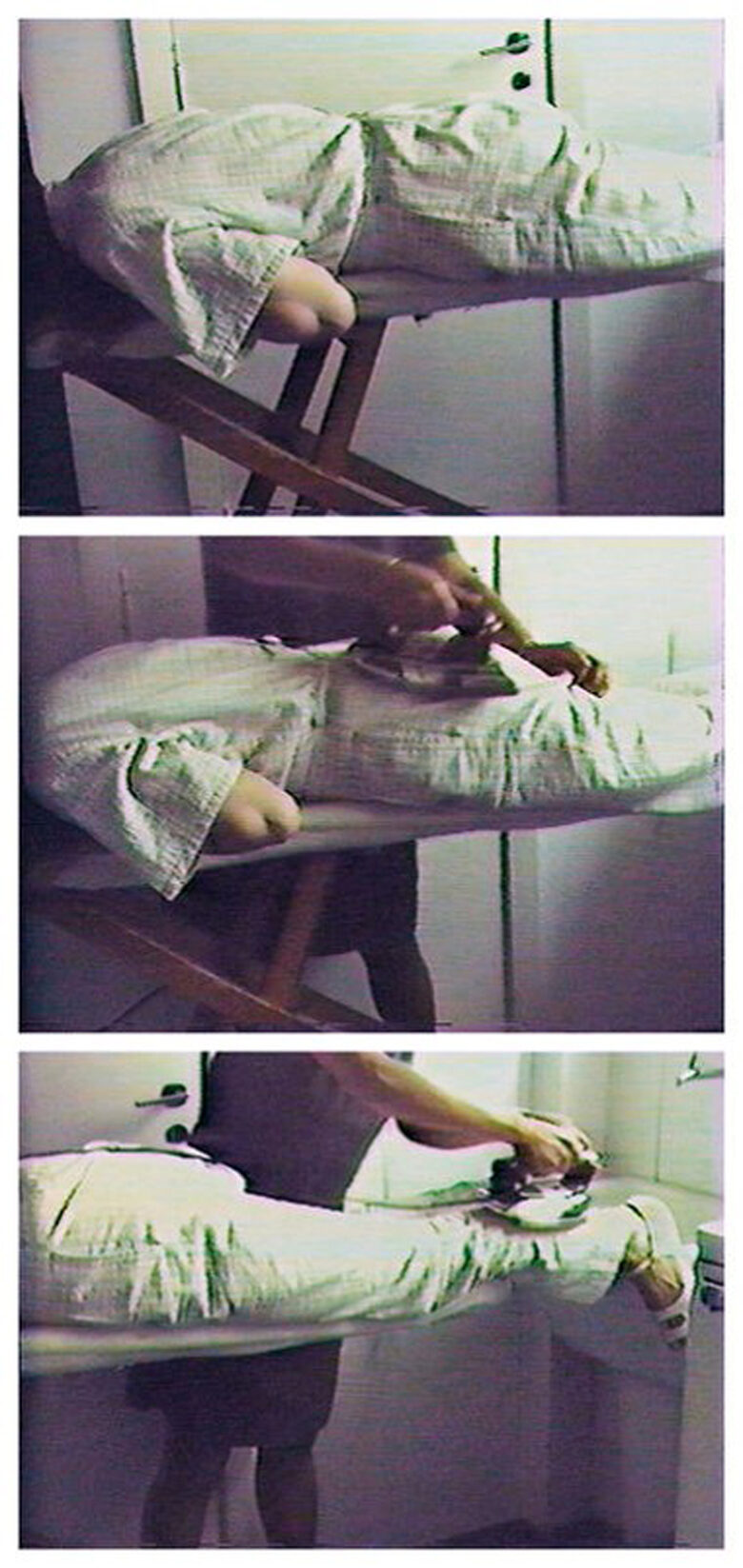 Letícia Parente, Tarefa 1 (Chore 1), 1982 │ Video, farbig, 1:56 min., Courtesy of Letícia Parente und Galeria Jaqueline Martins